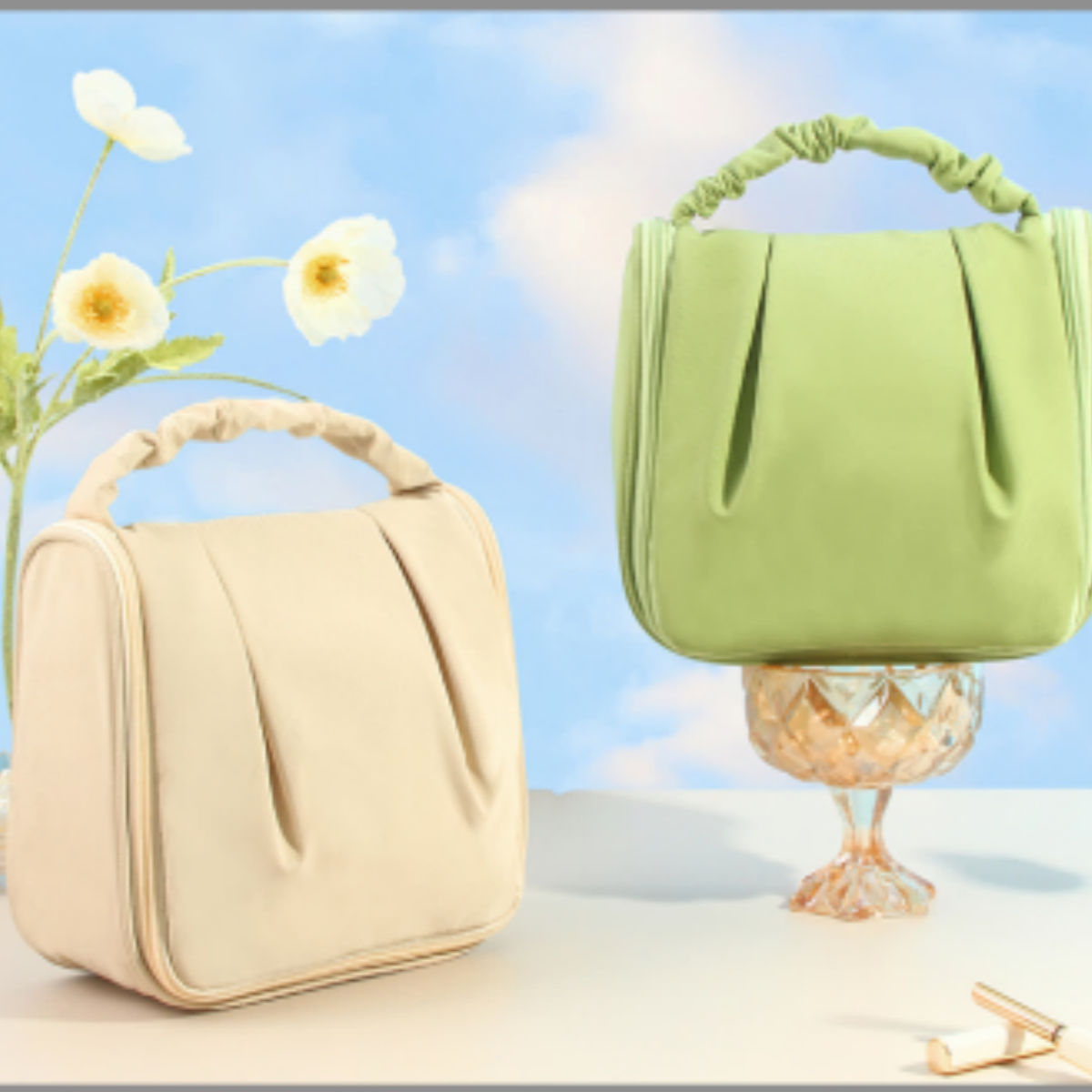 hanging toiletry bag travel makeup organizer cosmetic bag Large Pink Hanging Toiletry Bag with Hook and Clear Pockets