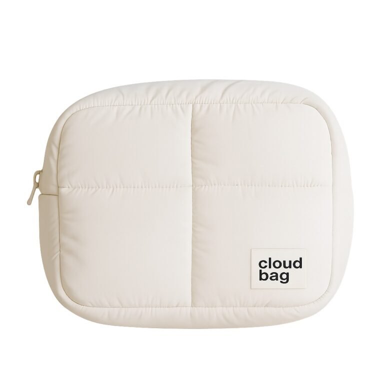 puffer makeup bag cloud pouch cosmetic organizer small padded cream bag