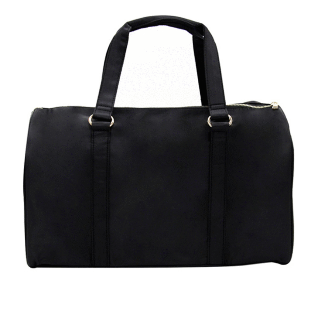 duffel bag weekender bag travel bag Black Weekend Duffel Bag With Handles And Shoulder Strap For Short Trips