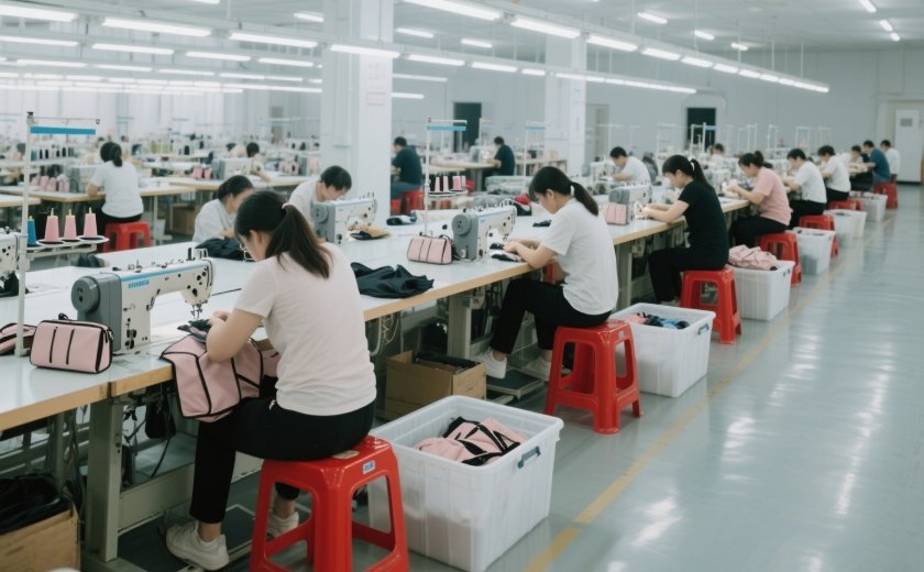 Sewing process for makeup bags