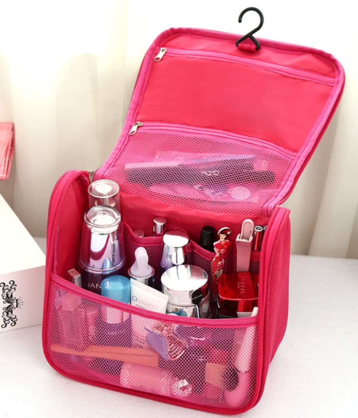Hanging Toiletry Bag Travel Toiletry Bag Toiletry Organizer Pink Hanging Toiletry Bag With Hook Clear Mesh Pockets