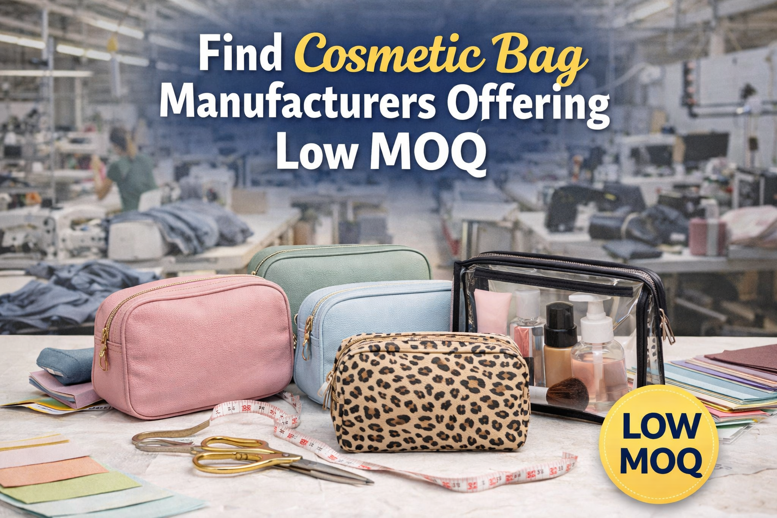 Find　Cosmetic Bag Manufacturers Offering Low MOQ