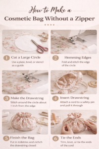 How to Make a Cosmetic Bag Without a Zipper