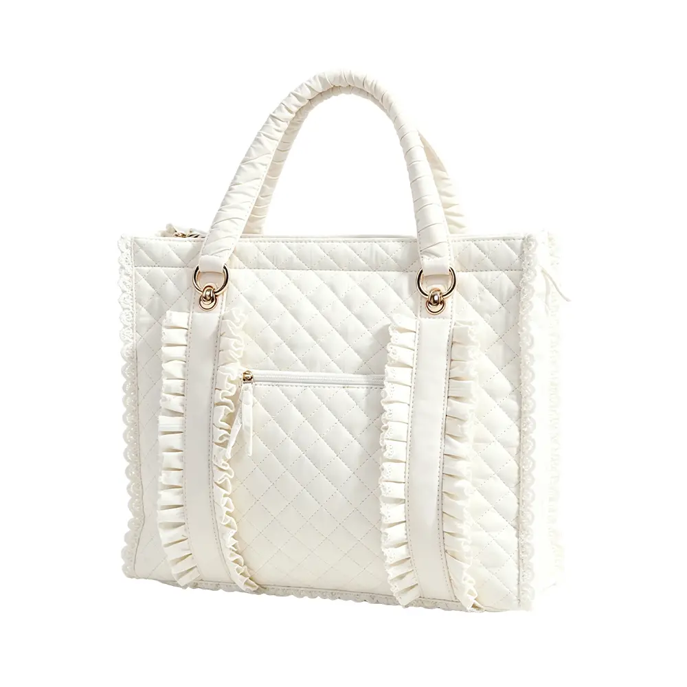 Quilted Cosmetic Tote Bag
