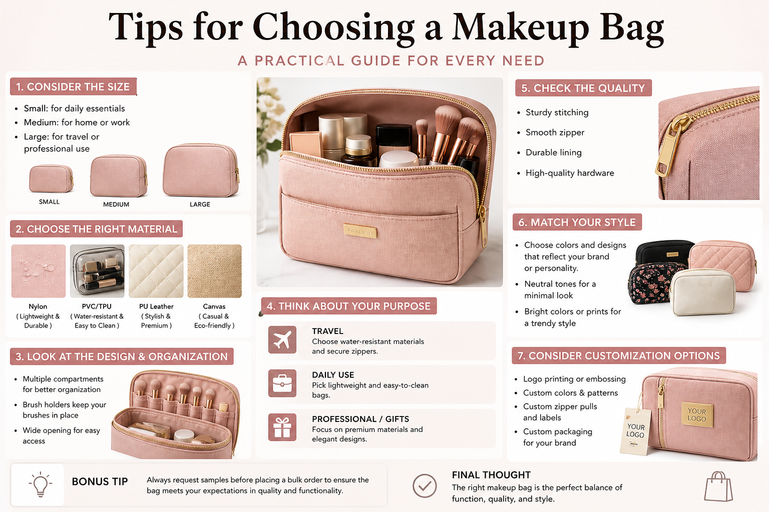 Tips for Choosing a Makeup Bag