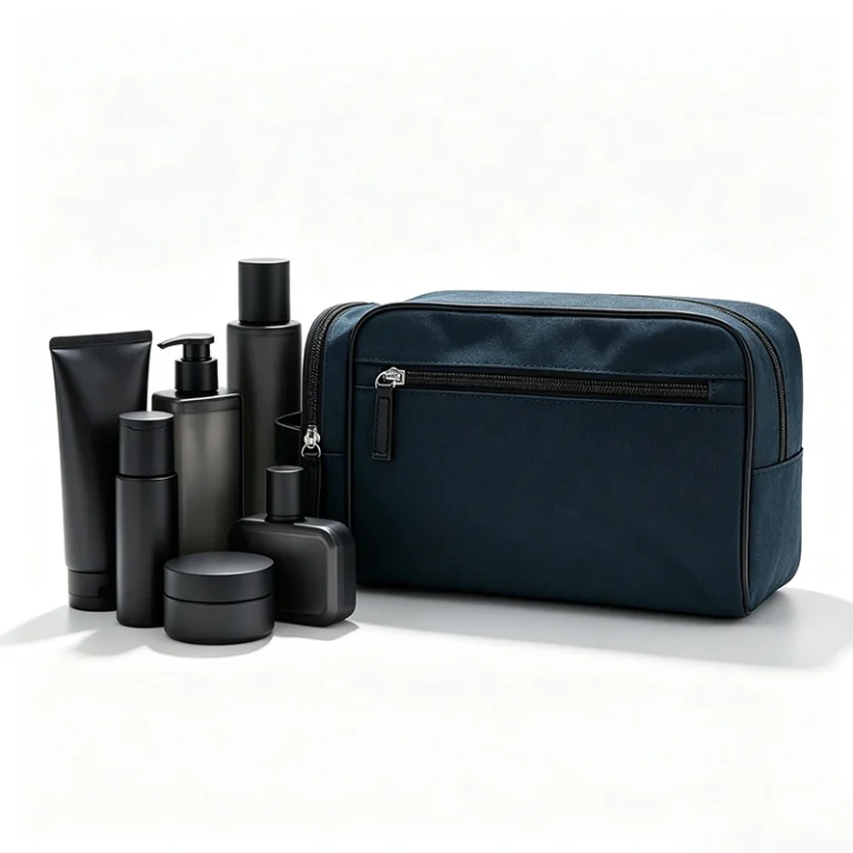 Custom Navy Blue Toiletry Bag