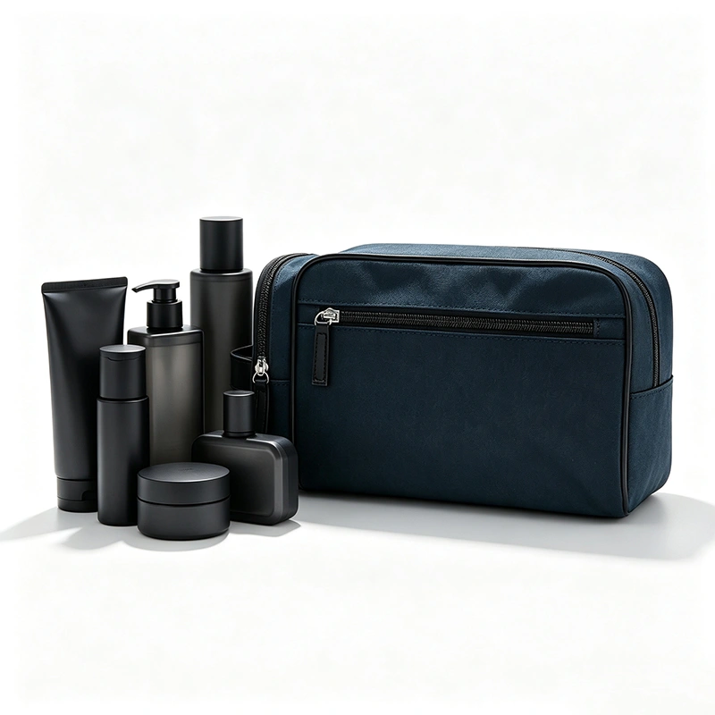 Custom Navy Blue Toiletry Bag
