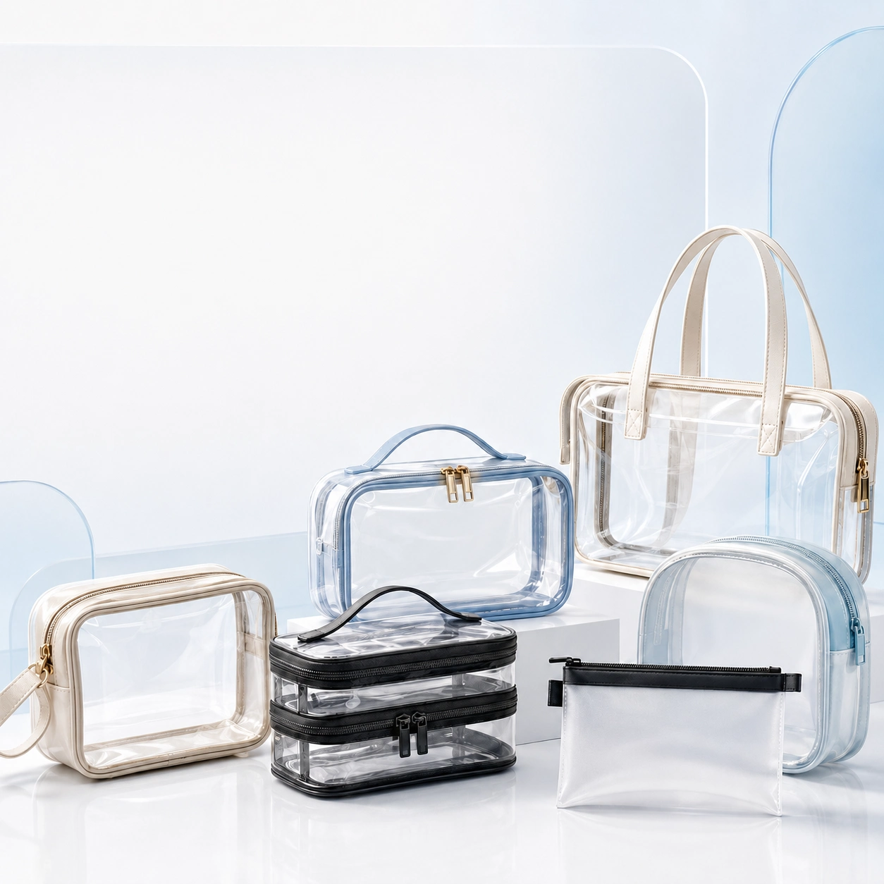 custom travel bag makeup cosmetic bag pvc manufacturers Clear Vinyl Size - Clear Tote Bags With Your Logo 1/2 W x 3 Custom Logo Clear Travel Toiletry