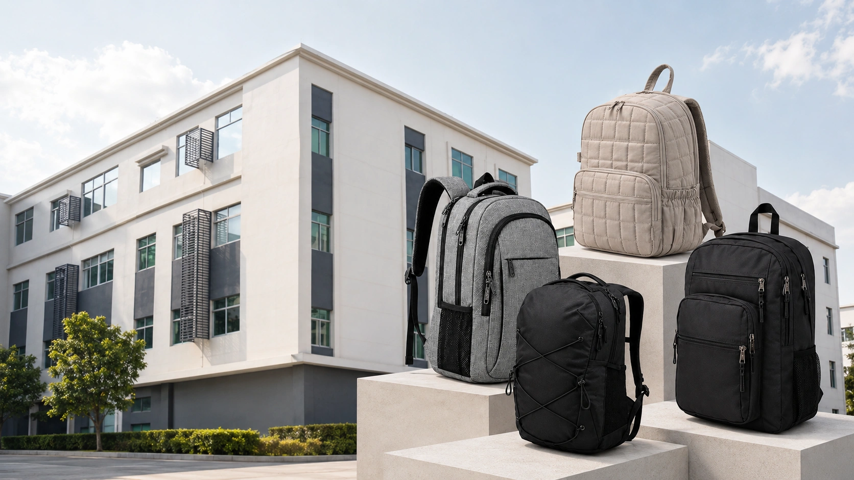 Q&N backpack factory and development base in Guangzhou