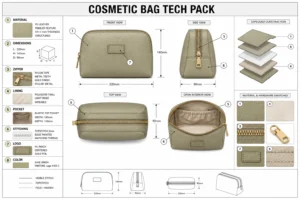 How to Create a Cosmetic Bag Tech Pack for Manufacturing