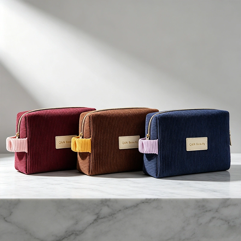 Custom Corduroy Cosmetic Bag